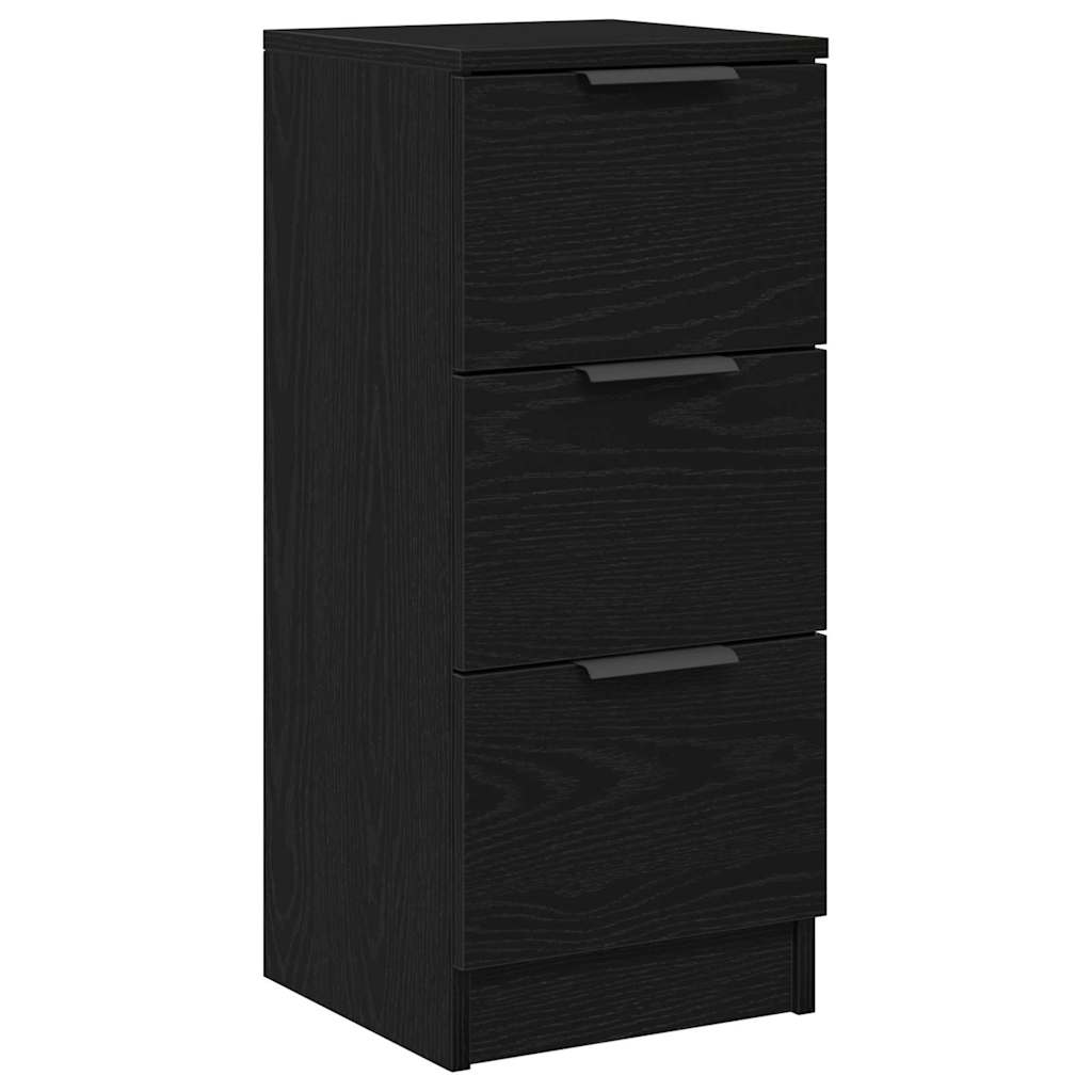 Serviesskap 2 Pcs Svart Eik 30 X 30 X 70 Cm Konstruert Tre