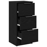 Serviesskap 2 Pcs Svart Eik 30 X 30 X 70 Cm Konstruert Tre