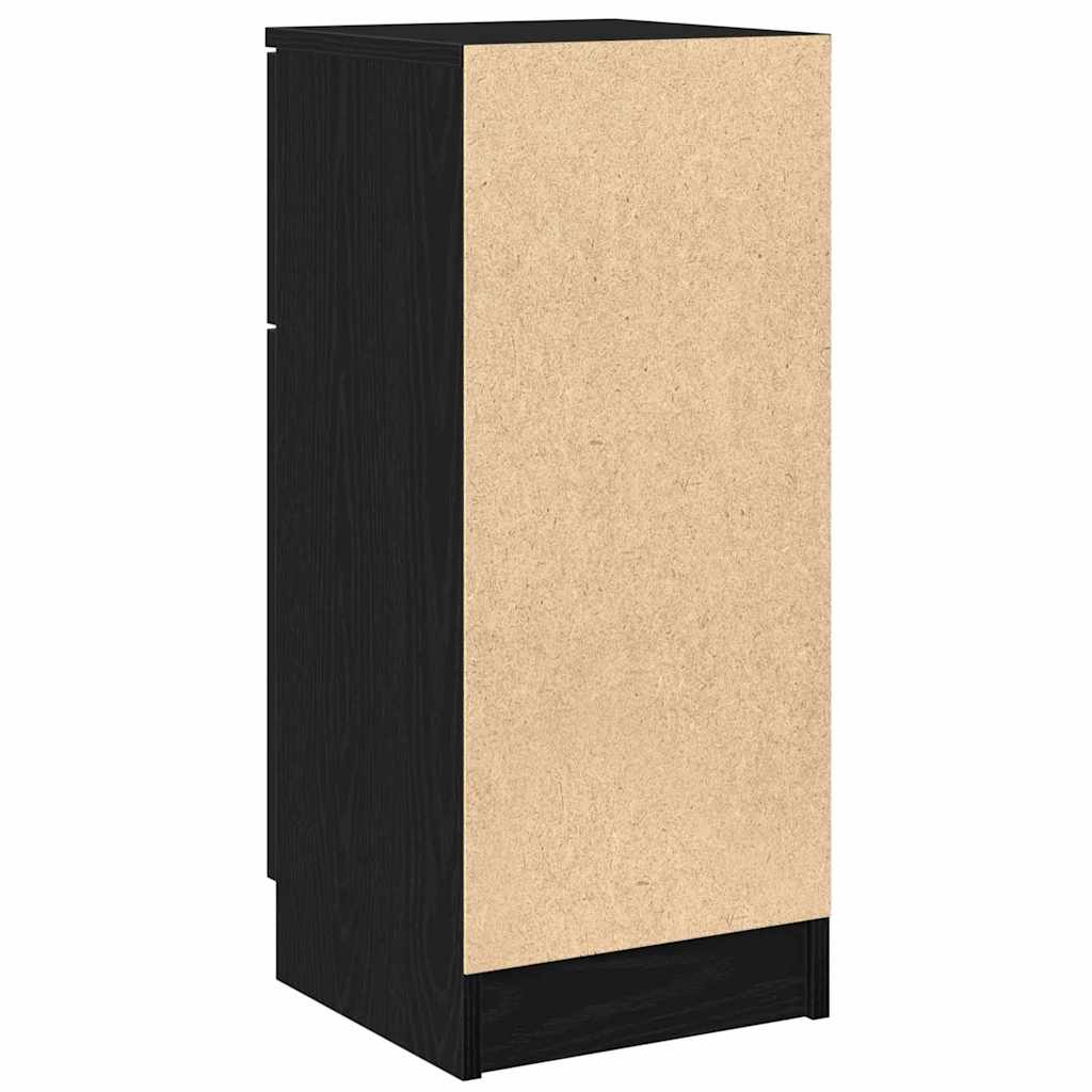 Serviesskap 2 Pcs Svart Eik 30 X 30 X 70 Cm Konstruert Tre