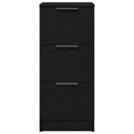 Serviesskap 2 Pcs Svart Eik 30 X 30 X 70 Cm Konstruert Tre