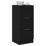 Serviesskap 2 Pcs Svart Eik 30 X 30 X 70 Cm Konstruert Tre