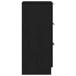 Serviesskap 2 Pcs Svart Eik 30 X 30 X 70 Cm Konstruert Tre