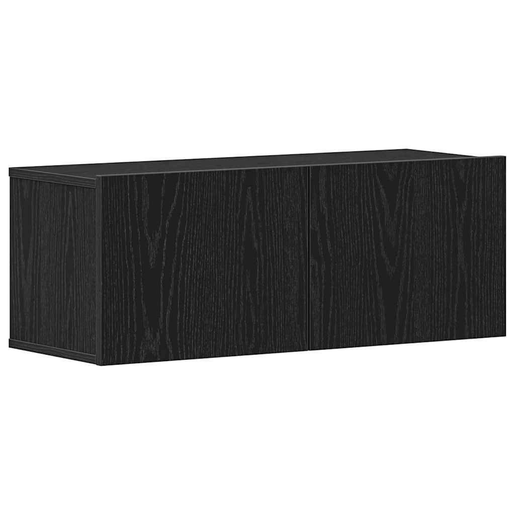 Tv-Skap 2 Pcs Svart Eik 80 X 30 X 30 Cm Konstruert Tre