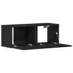 Tv-Skap 2 Pcs Svart Eik 80 X 30 X 30 Cm Konstruert Tre