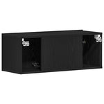 Tv-Skap 2 Pcs Svart Eik 80 X 30 X 30 Cm Konstruert Tre