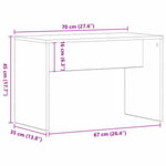 Kledestol Svart Eik 70 X 35 X 45 Cm Konstruert Tre