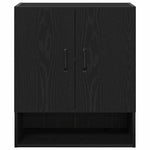 Veggskap Svart Eik 60 X 30 X 70 Cm Konstruert Tre