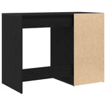 Skrivebord Med Skuff Svart Eik 100 X 49 X 74 Cm Konstruert Tre