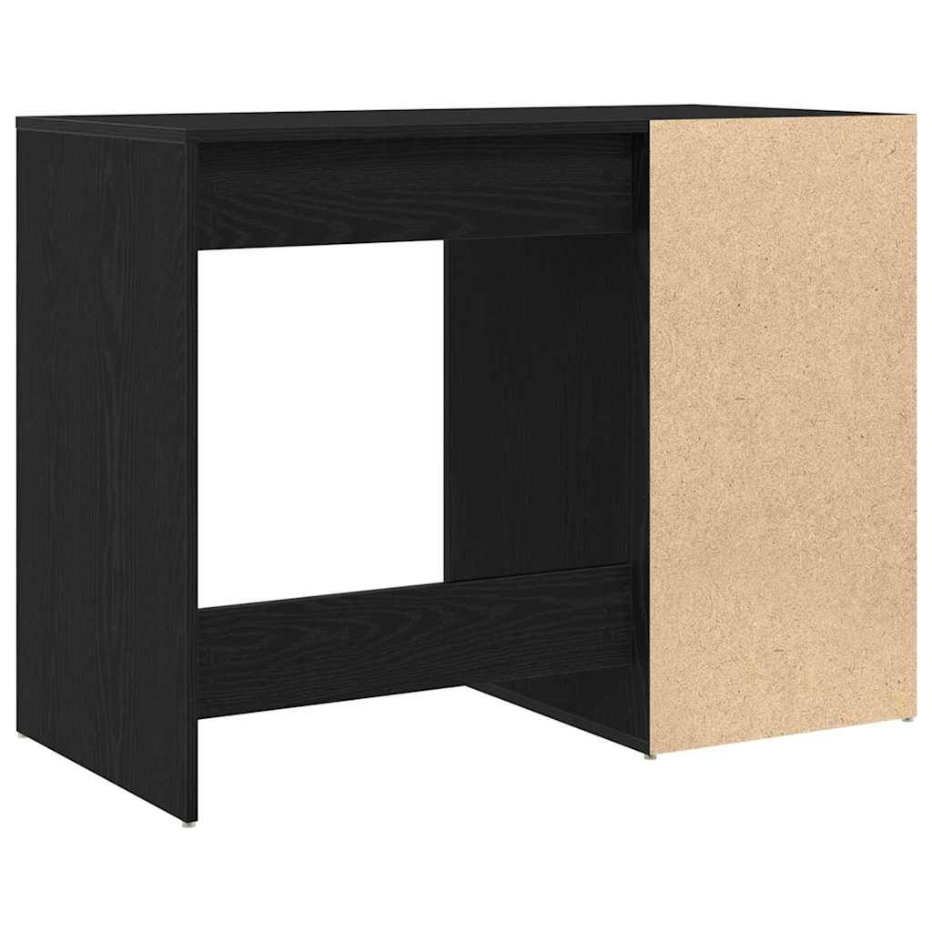 Skrivebord Med Skuff Svart Eik 100 X 49 X 74 Cm Konstruert Tre