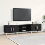 Tv-Skap Svart Eik 180 X 31,5 X 40 Cm Konstruert Tre