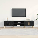 Tv-Skap Svart Eik 180 X 31,5 X 40 Cm Konstruert Tre