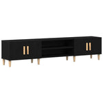Tv-Skap Svart Eik 180 X 31,5 X 40 Cm Konstruert Tre