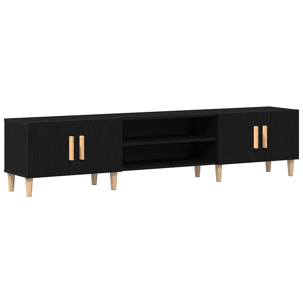 Tv-Skap Svart Eik 180 X 31,5 X 40 Cm Konstruert Tre