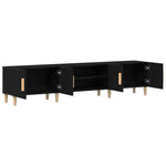 Tv-Skap Svart Eik 180 X 31,5 X 40 Cm Konstruert Tre