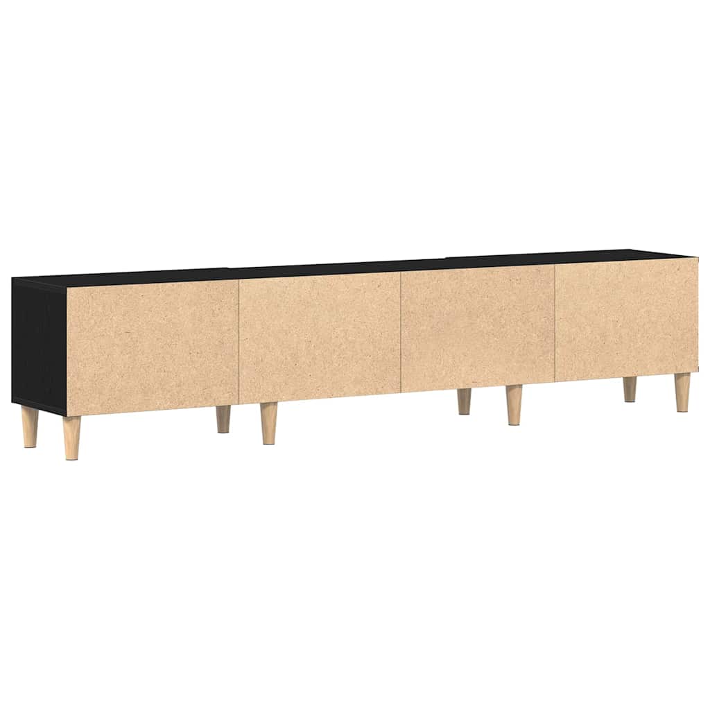 Tv-Skap Svart Eik 180 X 31,5 X 40 Cm Konstruert Tre