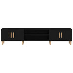 Tv-Skap Svart Eik 180 X 31,5 X 40 Cm Konstruert Tre
