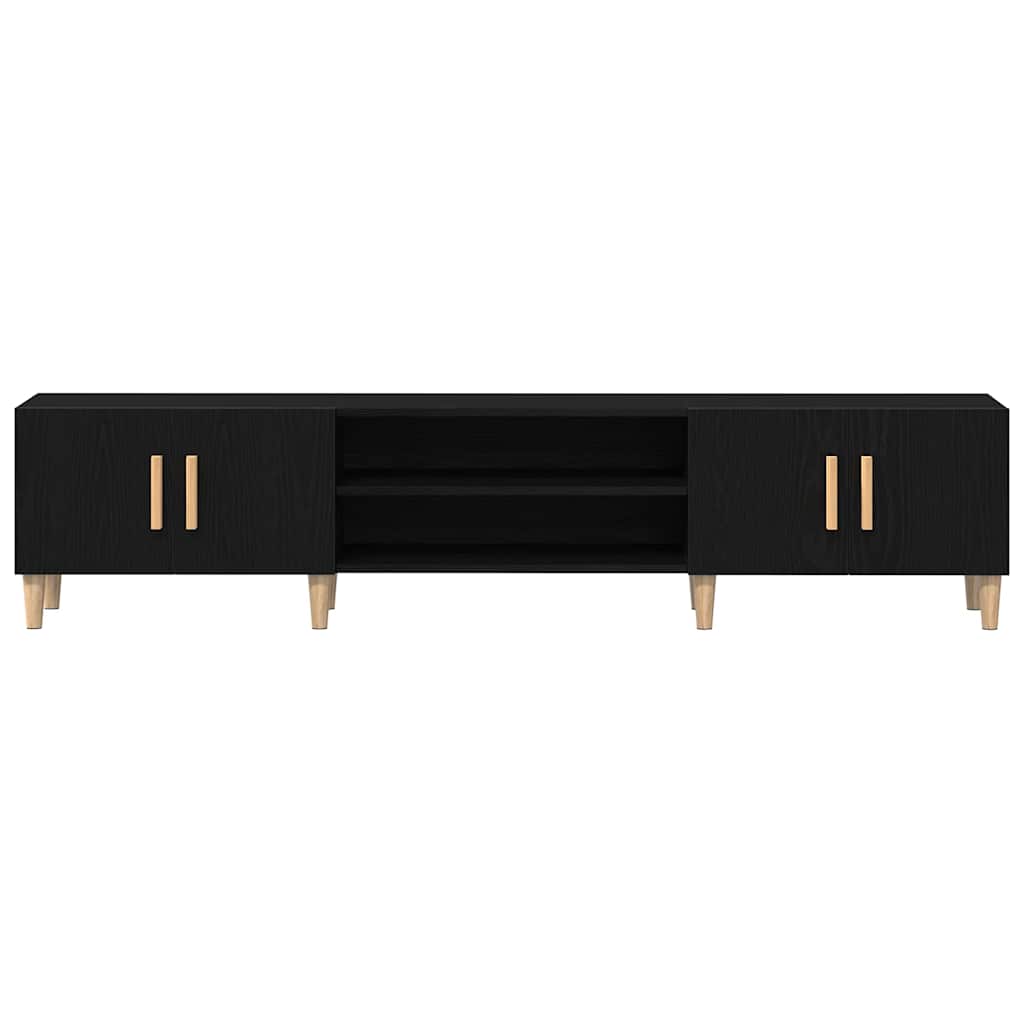 Tv-Skap Svart Eik 180 X 31,5 X 40 Cm Konstruert Tre