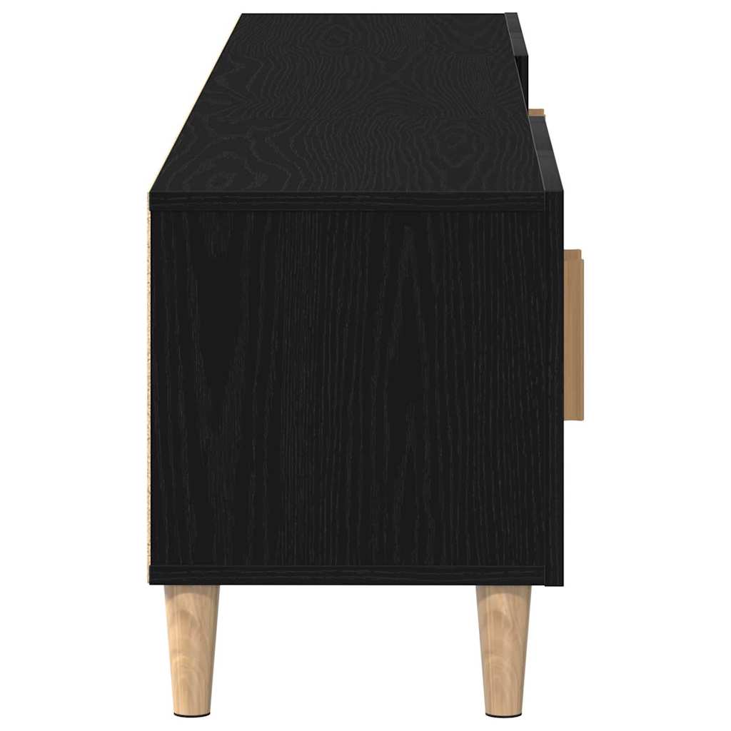 Tv-Skap Svart Eik 180 X 31,5 X 40 Cm Konstruert Tre