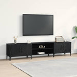 Tv-Skap Svart Eik 180 X 31,5 X 40 Cm Konstruert Tre
