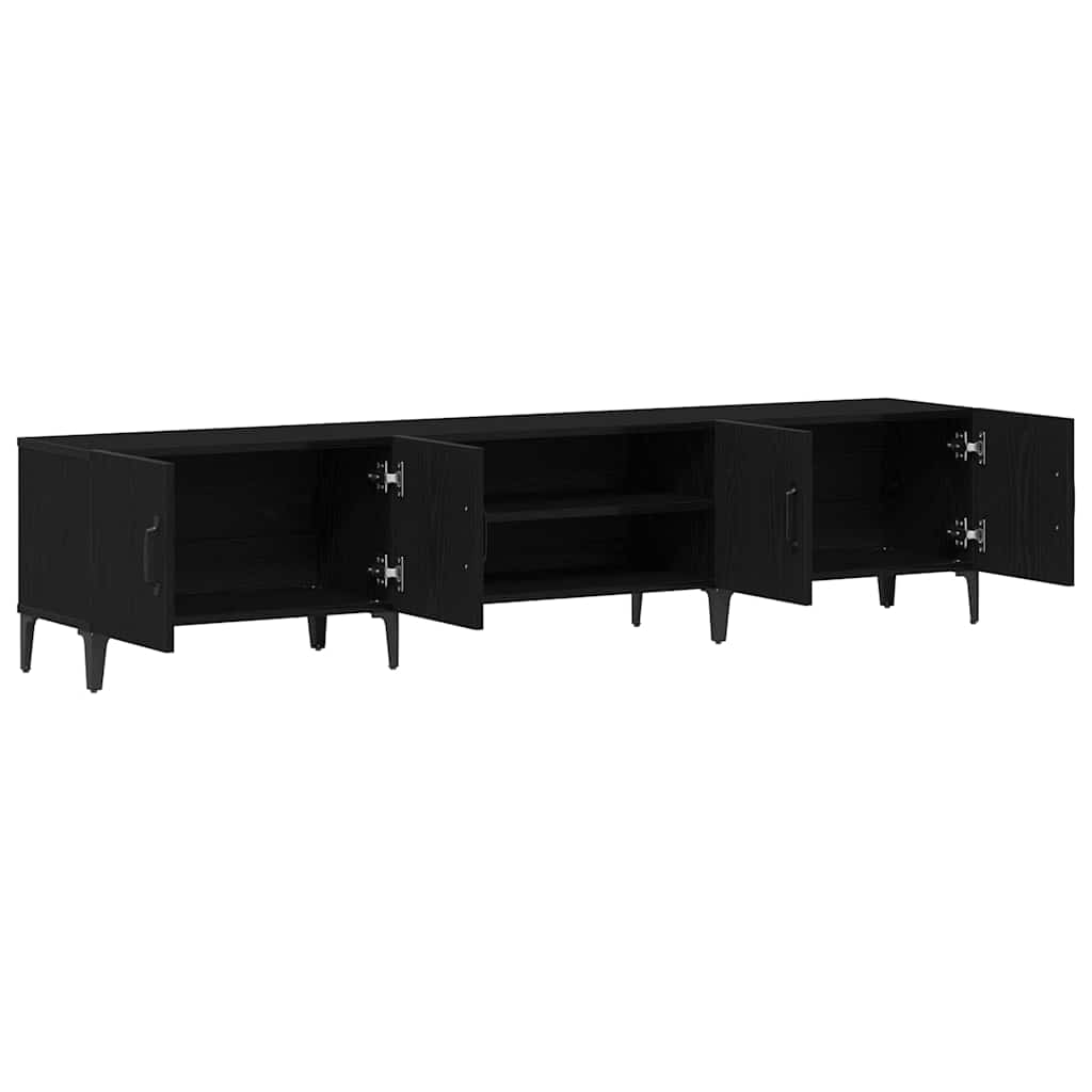 Tv-Skap Svart Eik 180 X 31,5 X 40 Cm Konstruert Tre