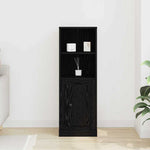 Highboard Svart Eik 36 X 35.5 X 103.5 Cm Konstruert Tre