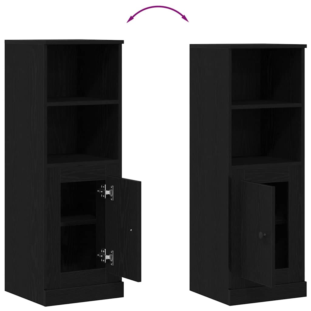 Highboard Svart Eik 36 X 35.5 X 103.5 Cm Konstruert Tre