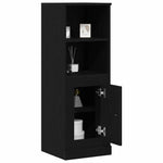 Highboard Svart Eik 36 X 35.5 X 103.5 Cm Konstruert Tre