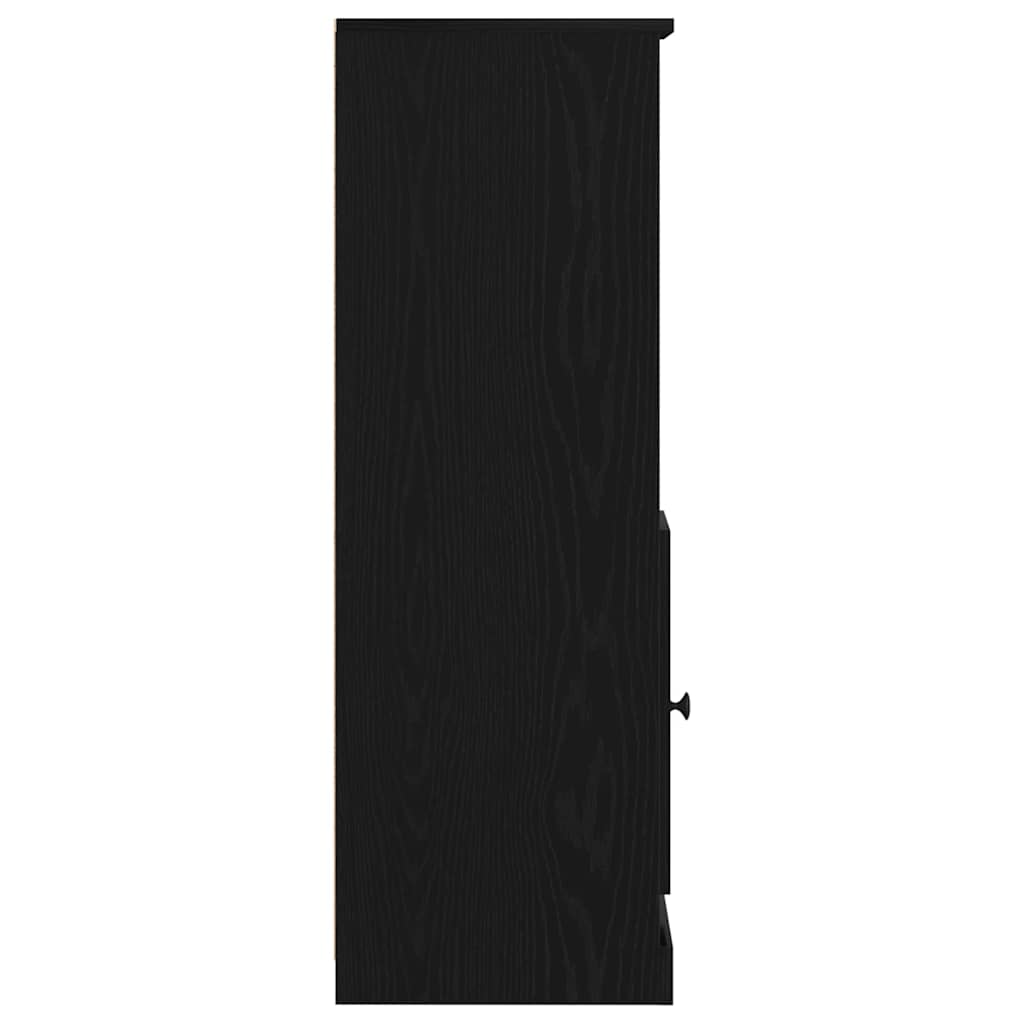 Highboard Svart Eik 36 X 35.5 X 103.5 Cm Konstruert Tre