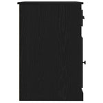 Skrivebord Med Skuff Svart Eik 50 X 115 X 75 Cm Konstruert Tre