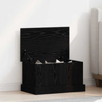 Lagringsboks Svart Eik 50 X 30 X 28 Cm Konstruert Tre