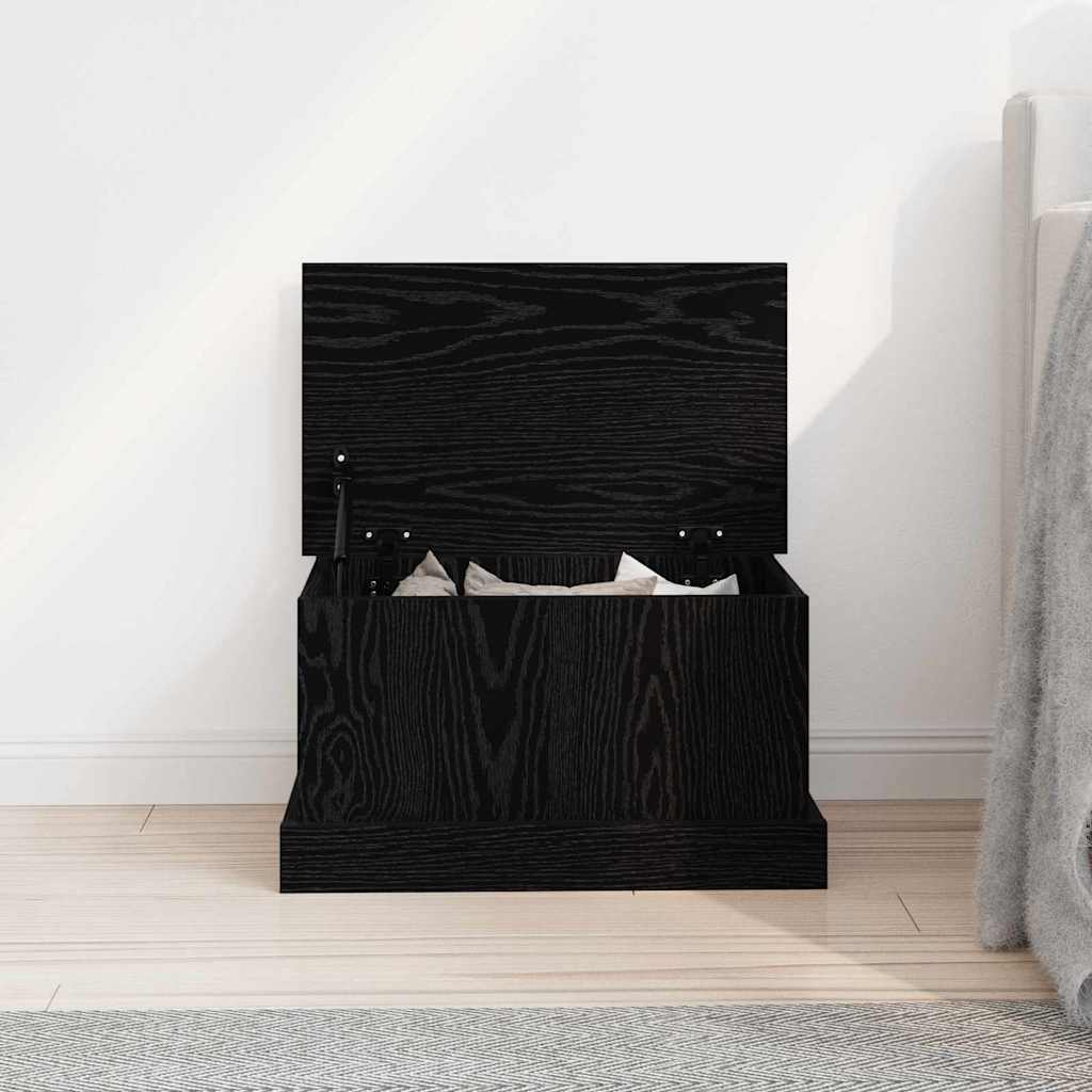 Lagringsboks Svart Eik 50 X 30 X 28 Cm Konstruert Tre