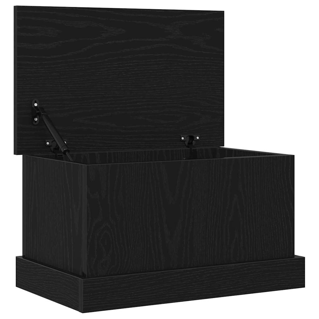Lagringsboks Svart Eik 50 X 30 X 28 Cm Konstruert Tre