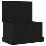 Lagringsboks Svart Eik 50 X 30 X 28 Cm Konstruert Tre
