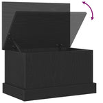 Lagringsboks Svart Eik 50 X 30 X 28 Cm Konstruert Tre