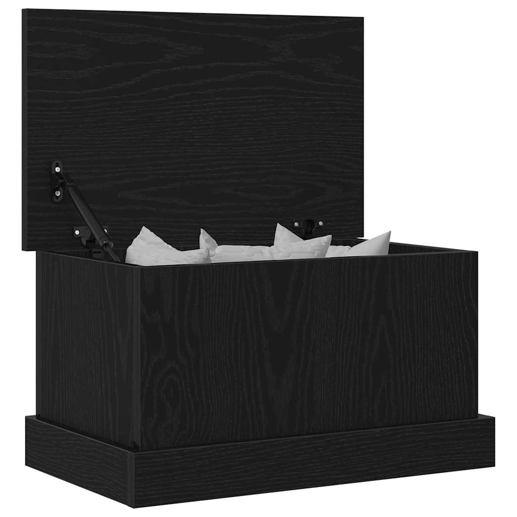 Lagringsboks Svart Eik 50 X 30 X 28 Cm Konstruert Tre