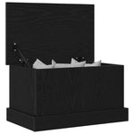 Lagringsboks Svart Eik 50 X 30 X 28 Cm Konstruert Tre
