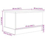 Lagringsboks Svart Eik 50 X 30 X 28 Cm Konstruert Tre