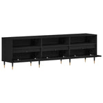 Tv-Skap Med Skuff Svart Eik 150 X 30 X 44,5 Cm Konstruert Tre