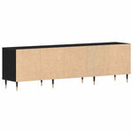 Tv-Skap Med Skuff Svart Eik 150 X 30 X 44,5 Cm Konstruert Tre