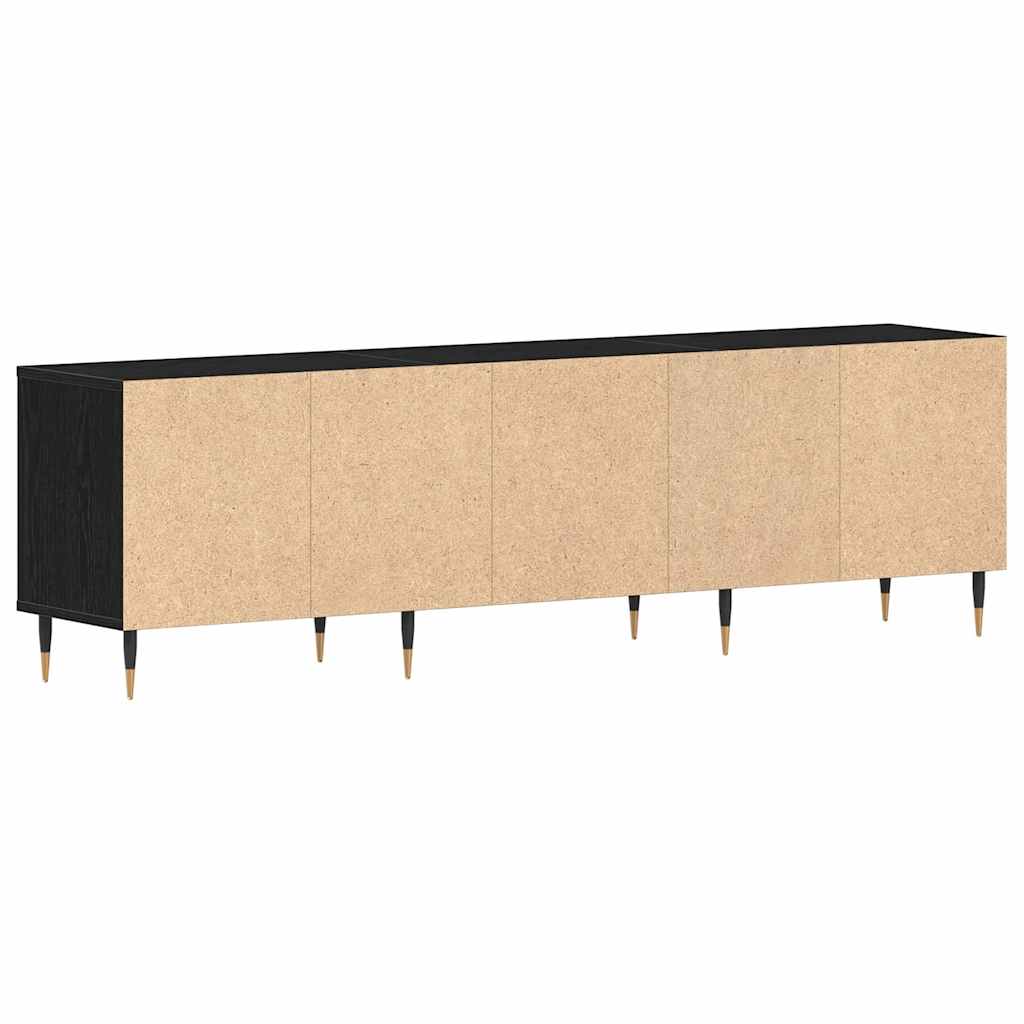 Tv-Skap Med Skuff Svart Eik 150 X 30 X 44,5 Cm Konstruert Tre