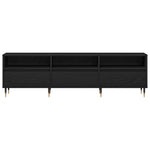 Tv-Skap Med Skuff Svart Eik 150 X 30 X 44,5 Cm Konstruert Tre