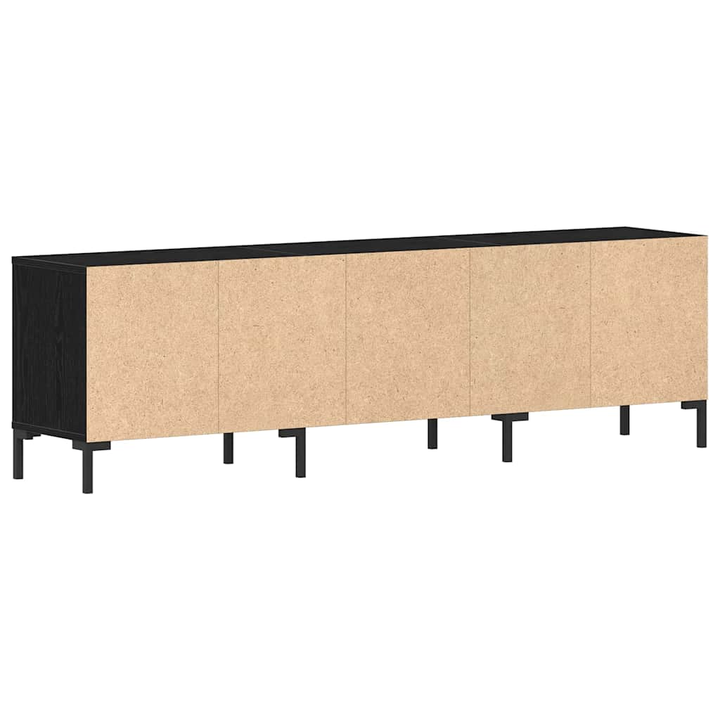 Tv-Skap Med Skuff Svart Eik 150 X 30 X 44,5 Cm Konstruert Tre