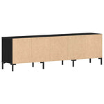 Tv-Skap Med Skuff Svart Eik 150 X 30 X 44,5 Cm Konstruert Tre