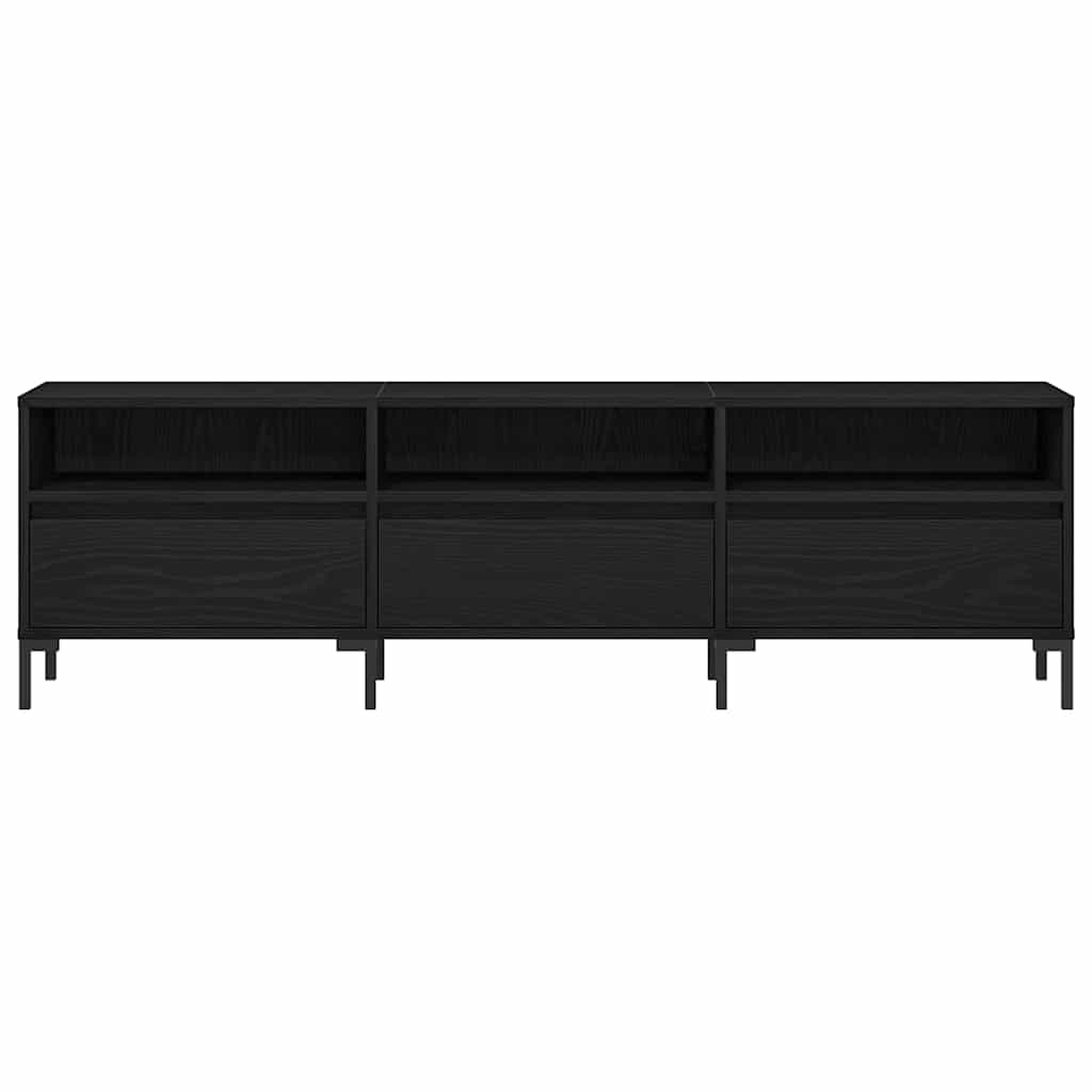 Tv-Skap Med Skuff Svart Eik 150 X 30 X 44,5 Cm Konstruert Tre