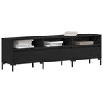 Tv-Skap Med Skuff Svart Eik 150 X 30 X 44,5 Cm Konstruert Tre