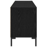 Tv-Skap Med Skuff Svart Eik 150 X 30 X 44,5 Cm Konstruert Tre