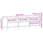 Tv-Skap Med Skuff Svart Eik 150 X 30 X 44,5 Cm Konstruert Tre