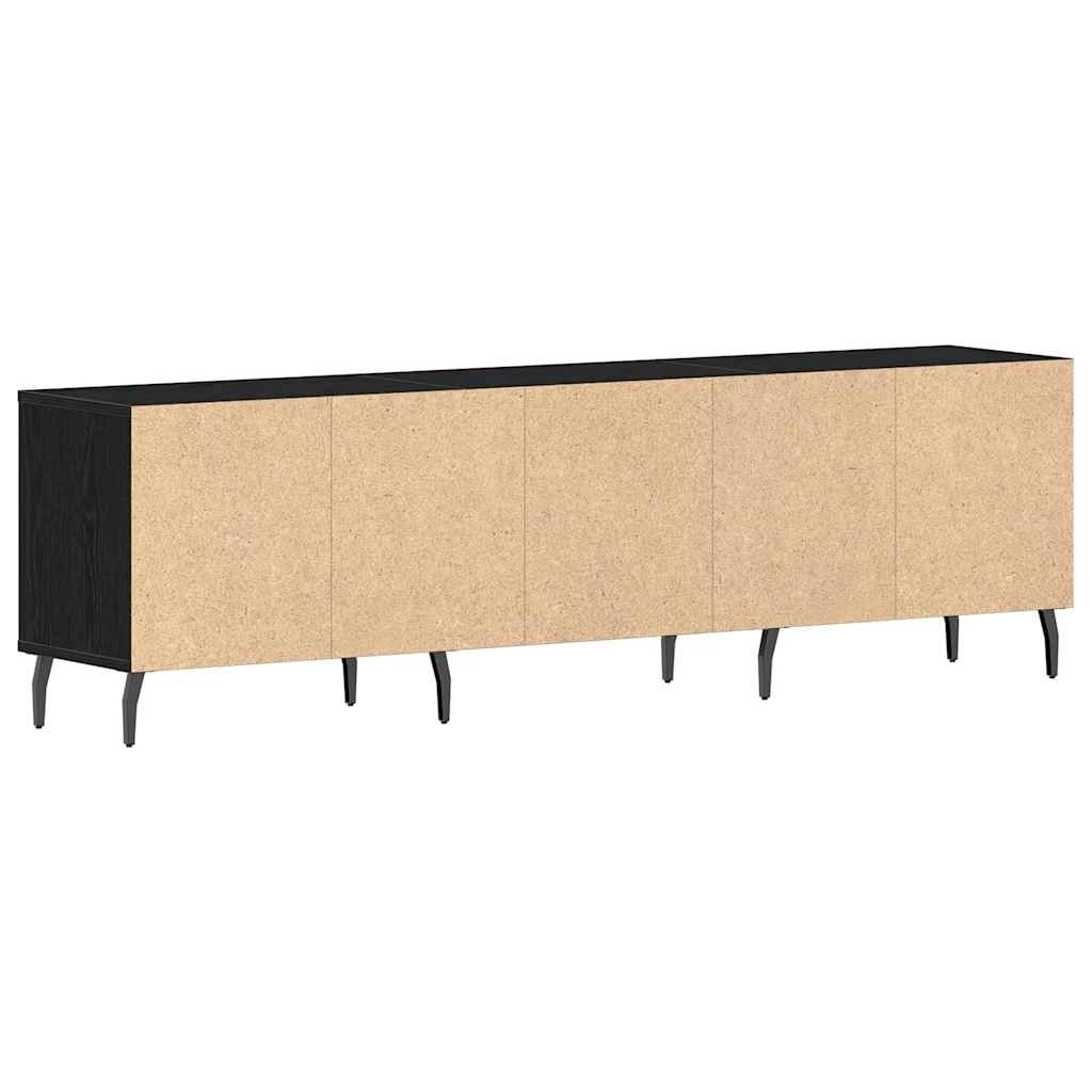 Tv-Skap Svart Eik 150 X 30 X 44,5 Cm Konstruert Tre