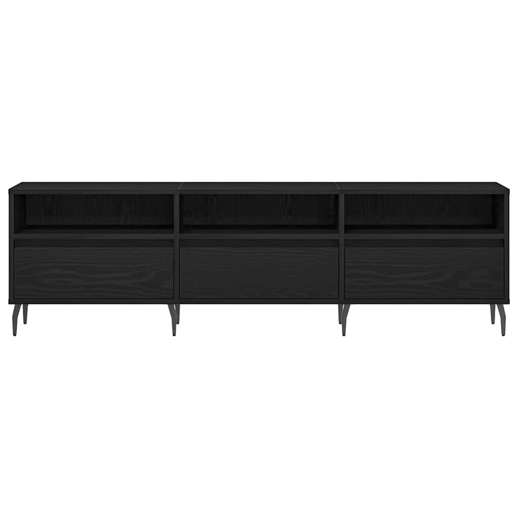 Tv-Skap Svart Eik 150 X 30 X 44,5 Cm Konstruert Tre