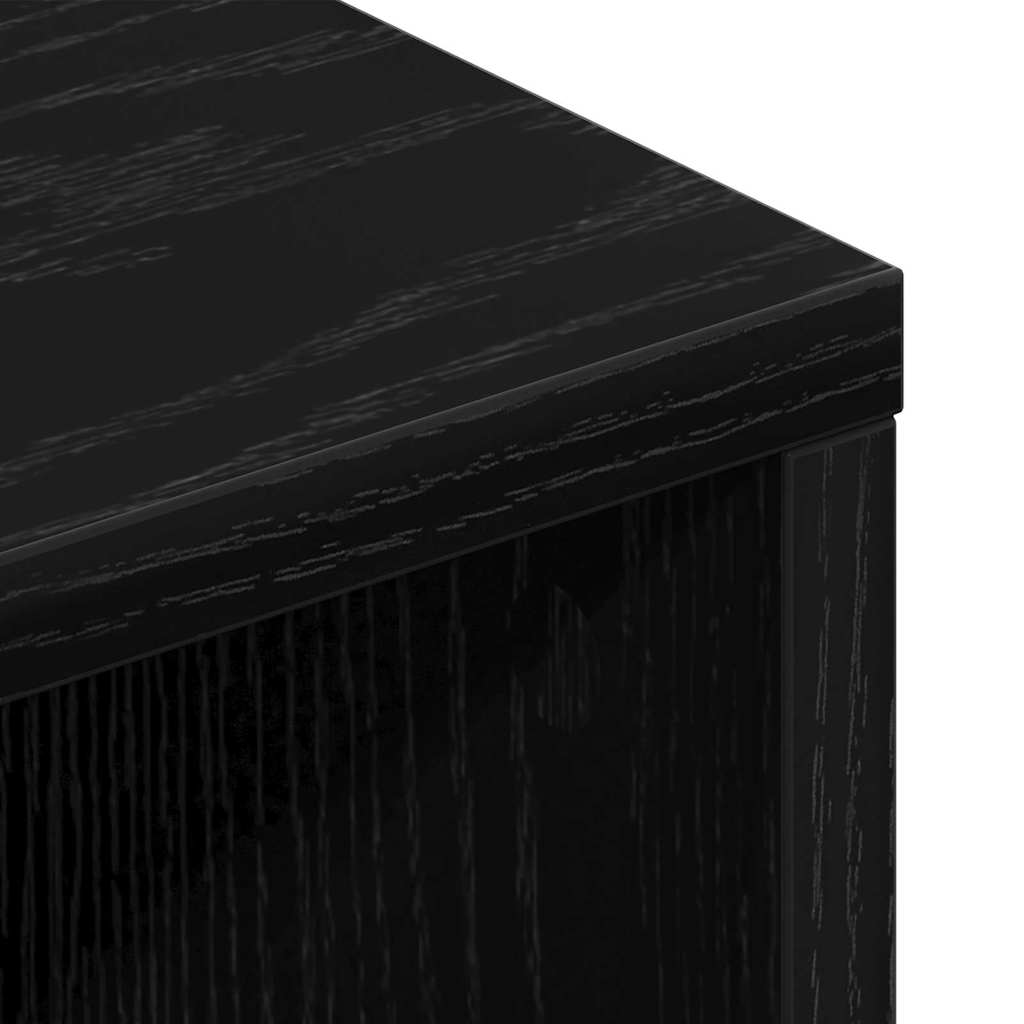 Tv-Skap Med Skuff Svart Eik 150 X 30 X 44,5 Cm Konstruert Tre